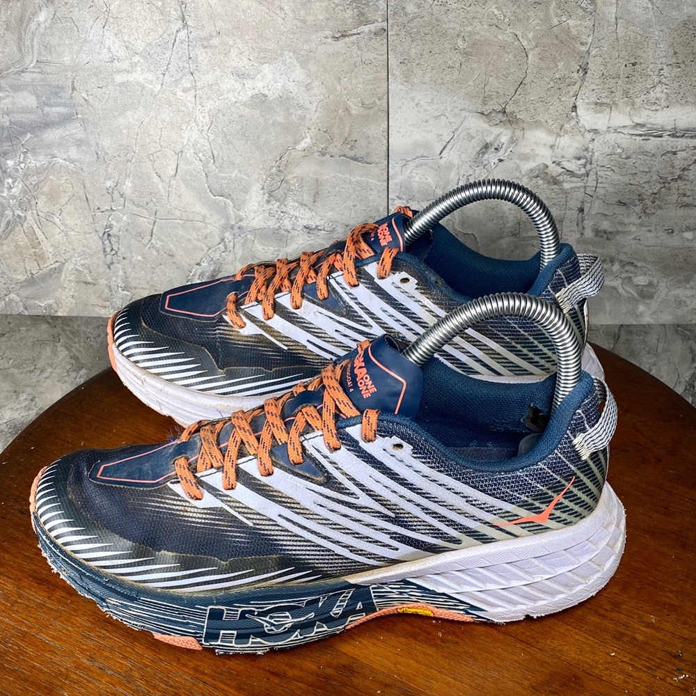 Hoka One One SpeedGoat 4 Woman’s Size 7.5 Blue Athletic Trail Running Shoes